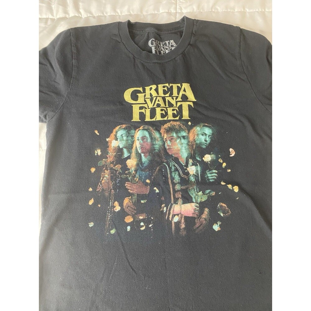 Greta Van Fleet March of the Peaceful Army Tour Tee Black Cotton Size S